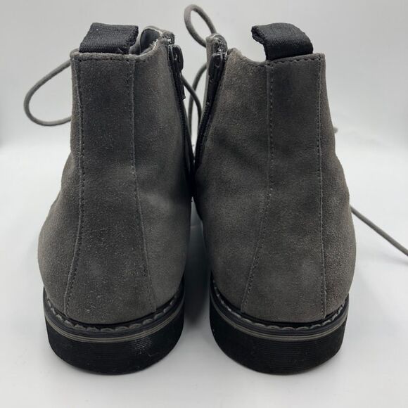 GBX Men's Gray Suede Leather Ankle Boots Cap Toe Yukka Side Zip 11M Footwear - Picture 9 of 15